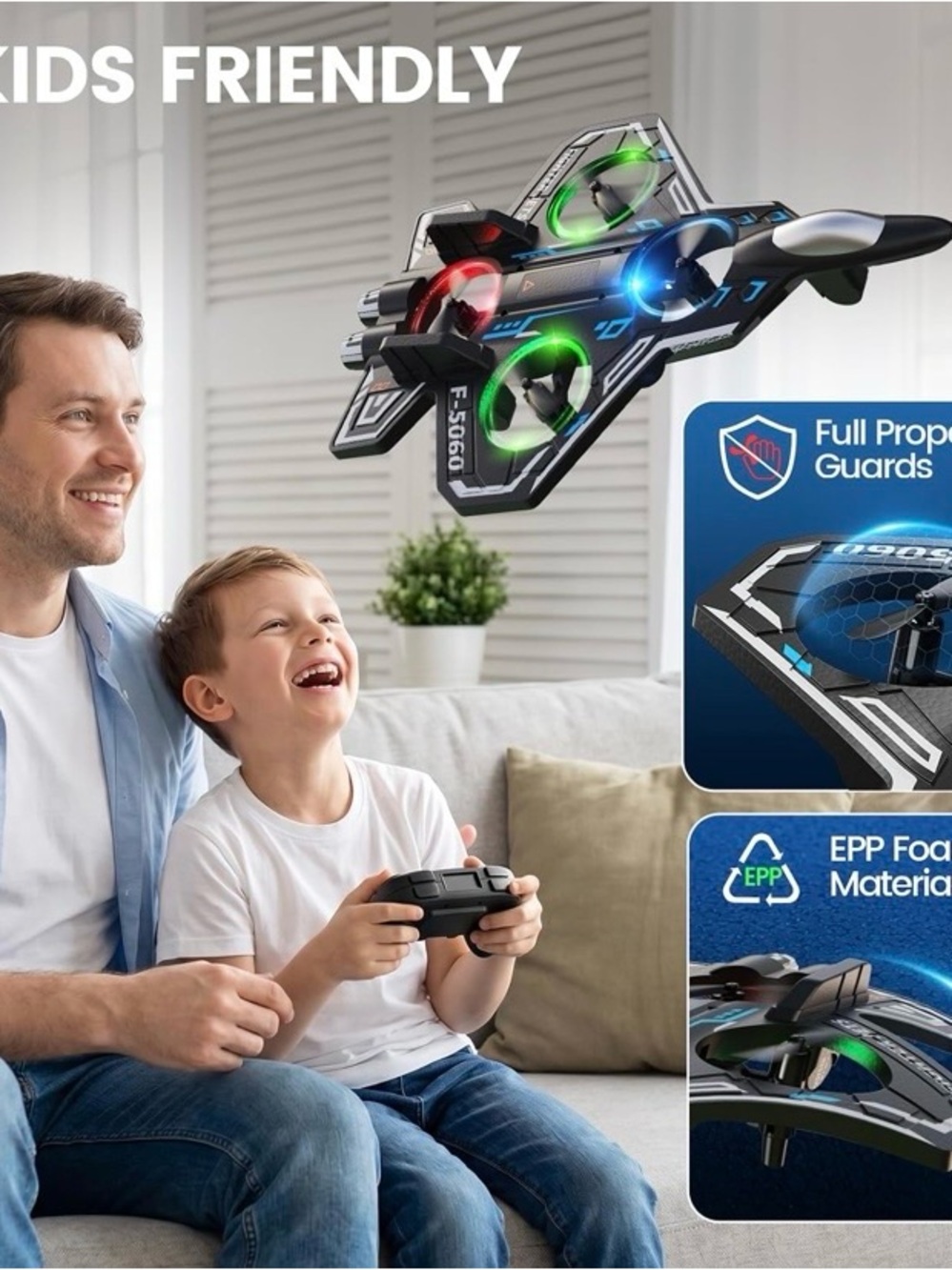 NEW - Remote Control Airplane RC Plane for Kids, Adults, Foam Fighter Jet Planes - Picture 6 of 7